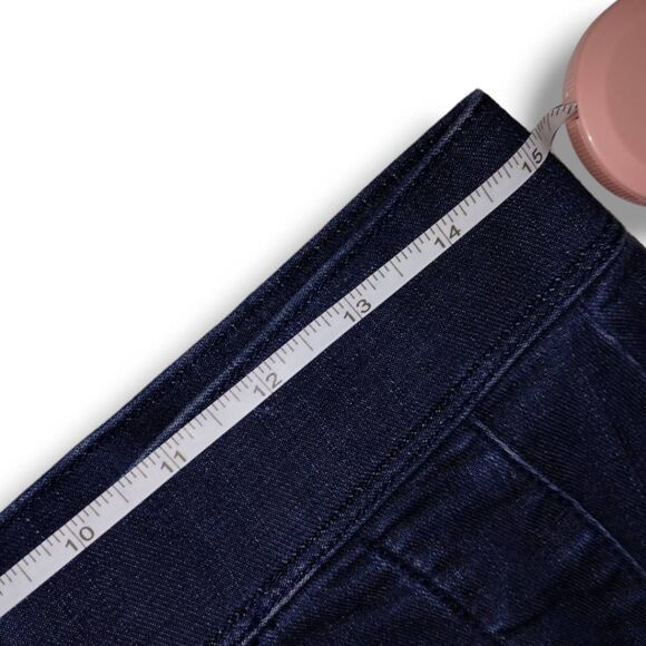 Soft Surroundings Womens Jeans Sz Medium Blue Denim Cropped Wide Leg Side Button - Picture 9 of 10